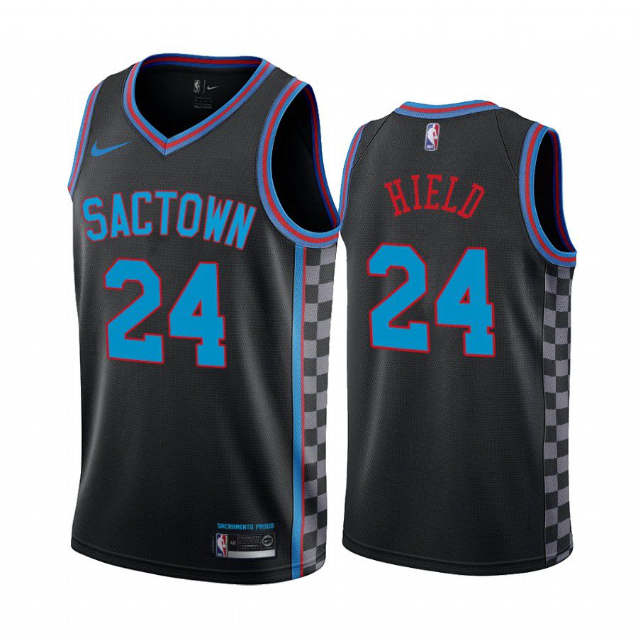 Men Sacramento Kings #24 buddy hield black city edition sactown 2020 nba jersey